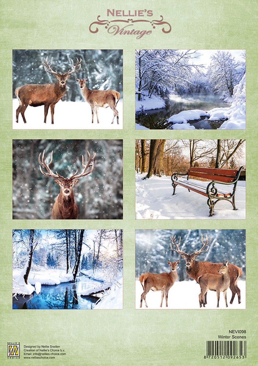 NEVI098 Decoupage sheet Winter scenes